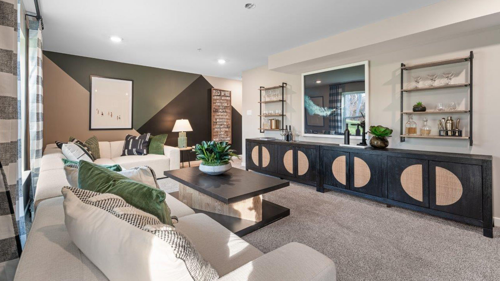 finished lower level rec room