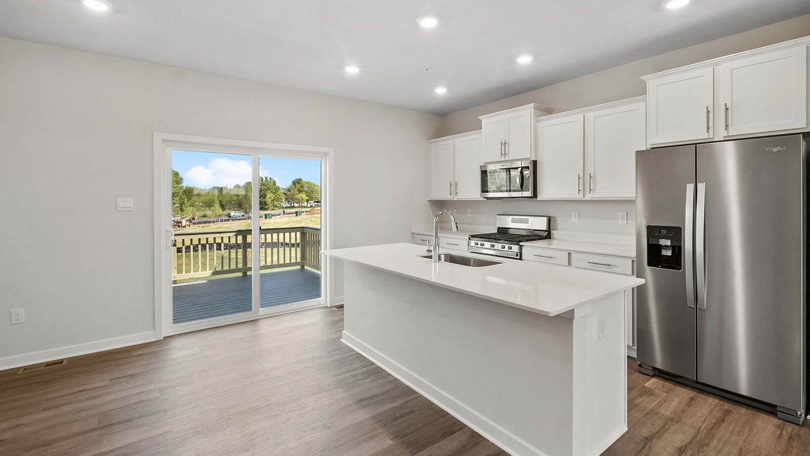 main level kitchen with central island