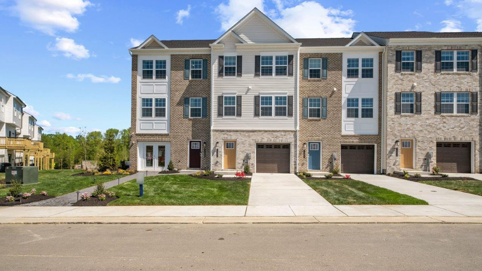 three story brick townhome