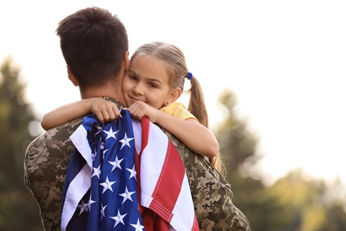 Father Daughter Military