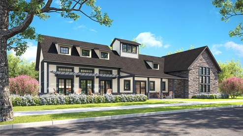 calm retreat future community clubhouse rendering