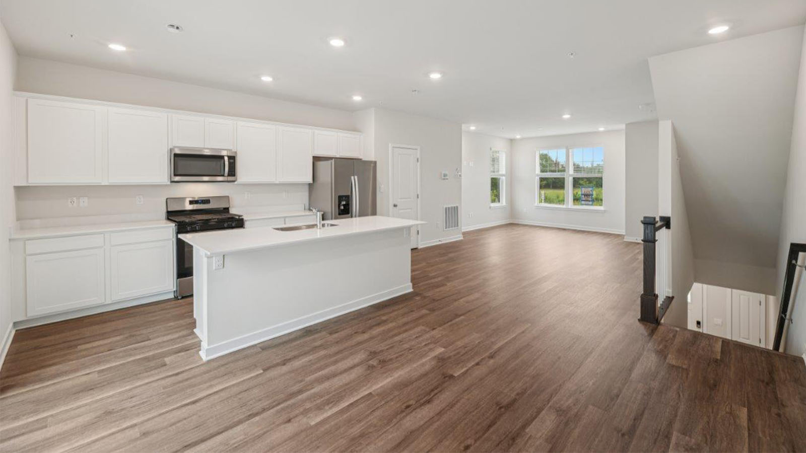 spacious kitchen with central island