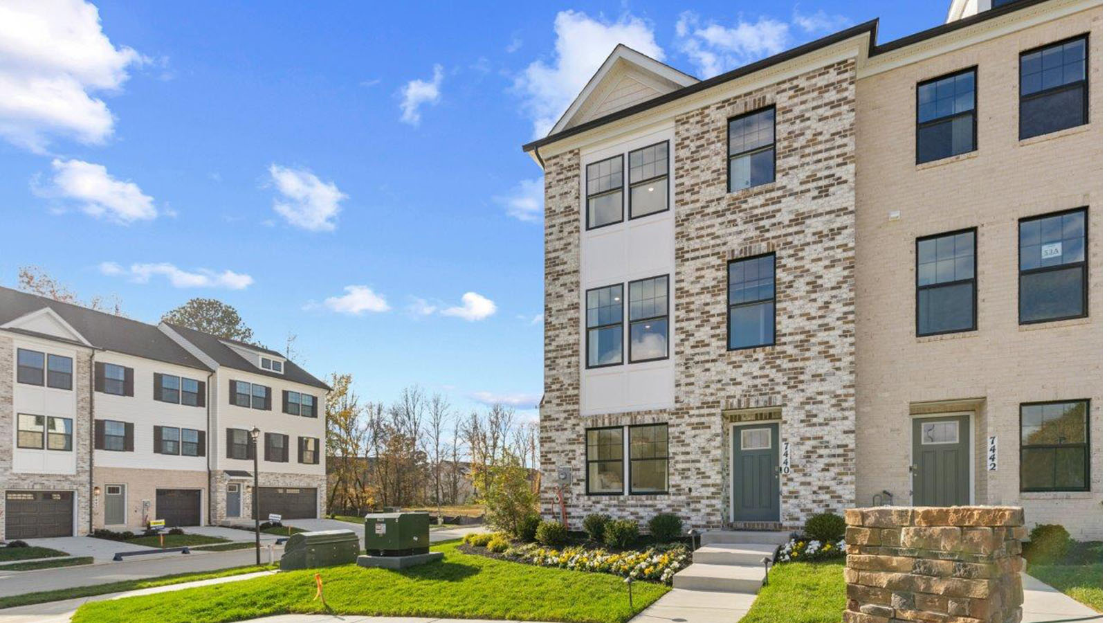 end unit brick townhome