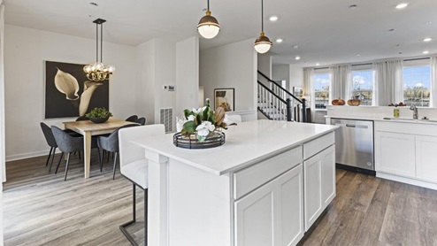 main level kitchen with island seating