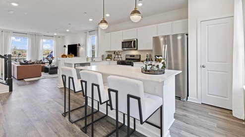 main level kitchen with island seating