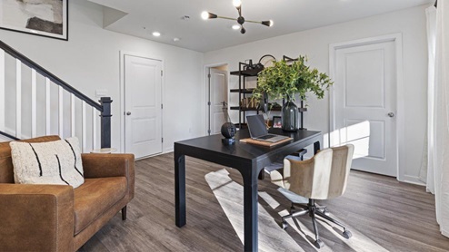 lower level den staged as office