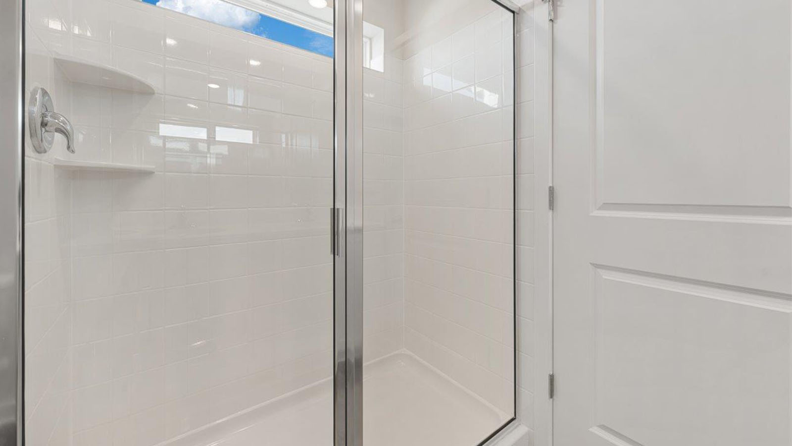 spacious shower