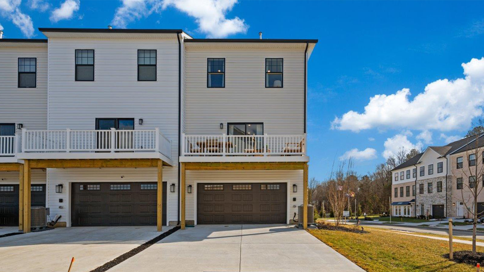 rear deck and garage