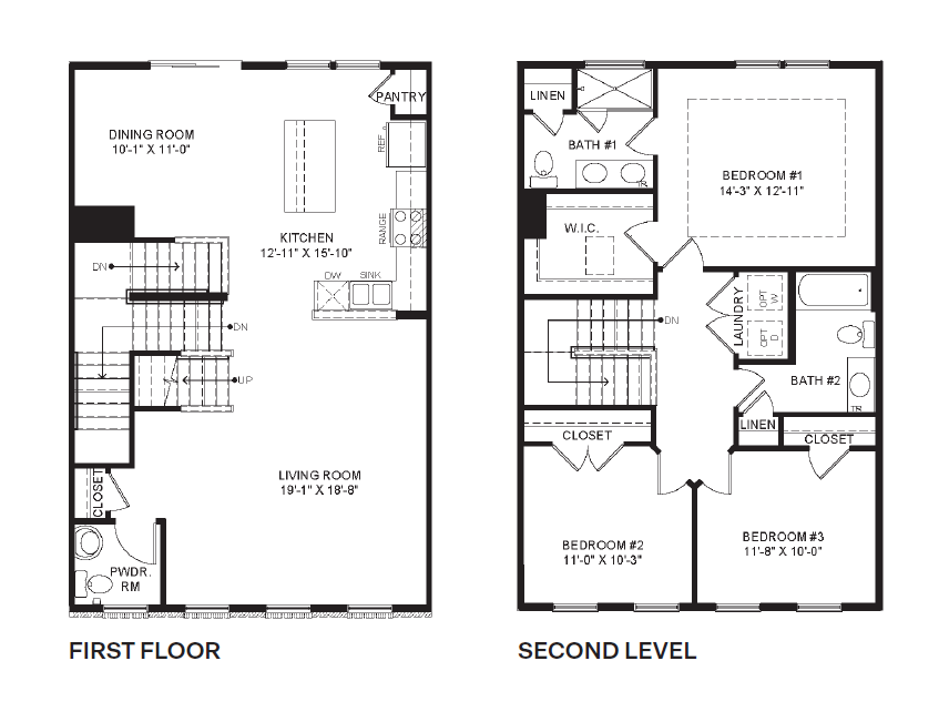 regent townhome main and upper levels