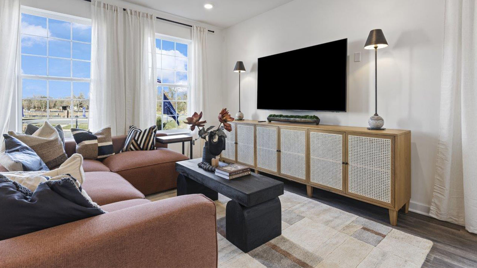 second floor open concept great room