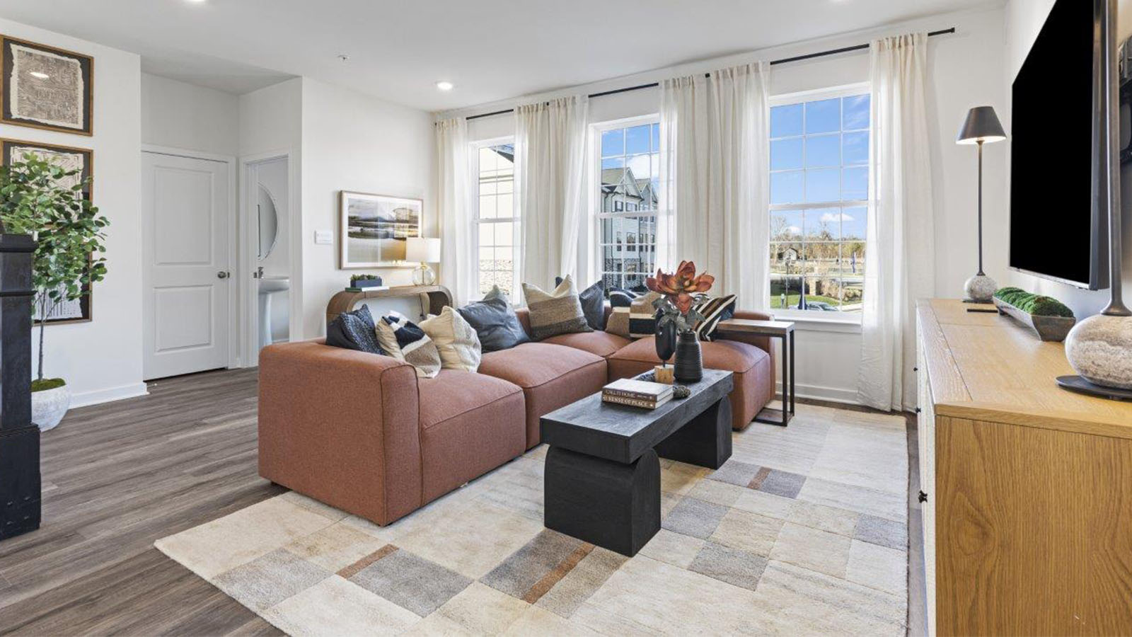 second floor open concept great room