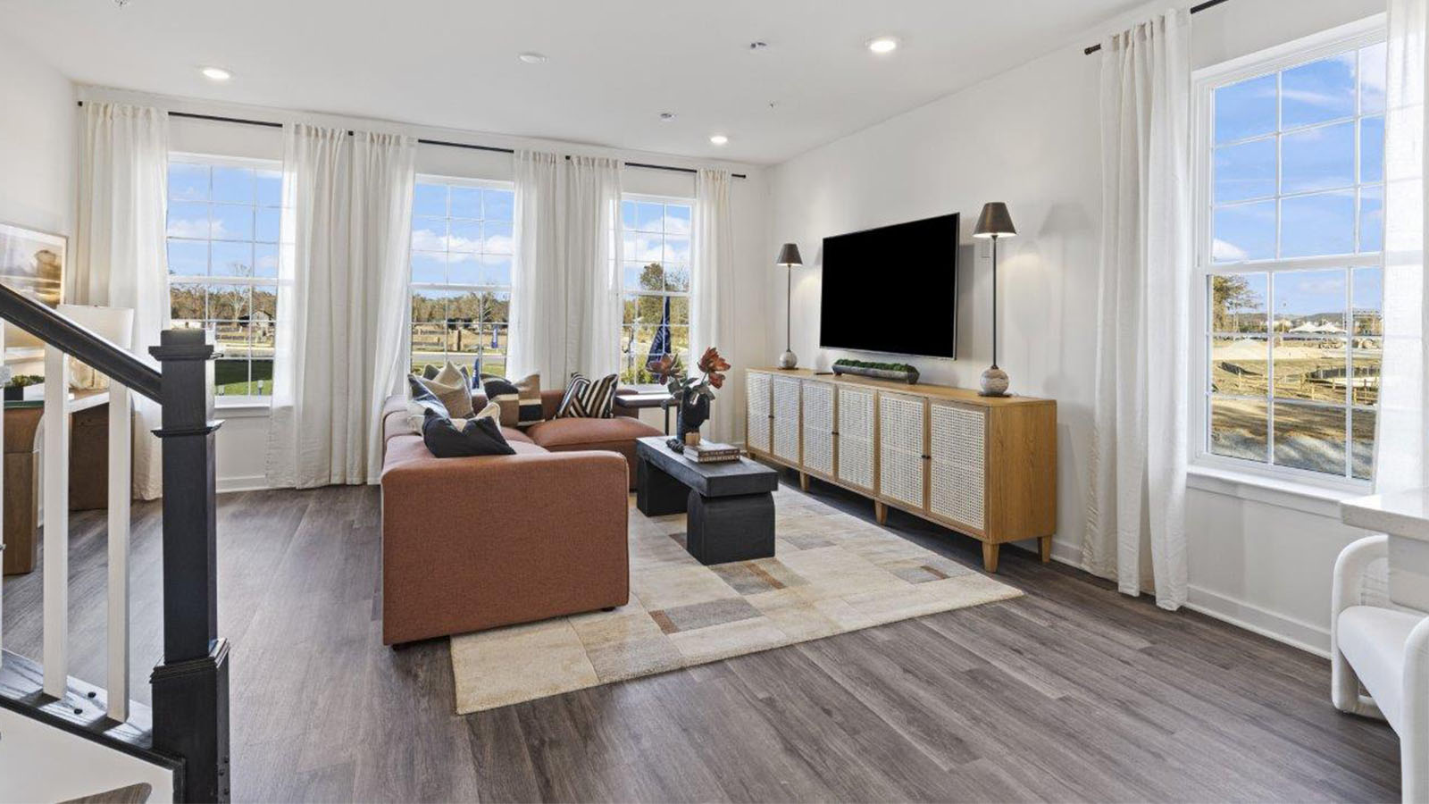 second floor open concept great room