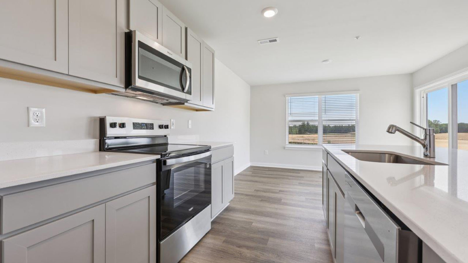 central island with sink