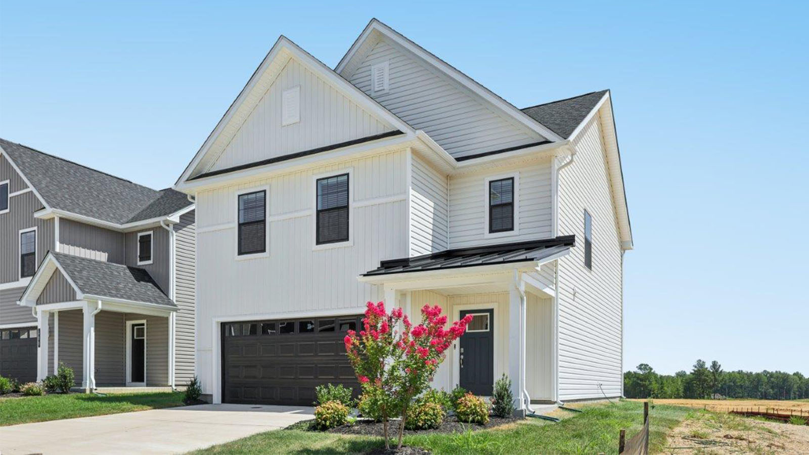 exterior two car garage colonial