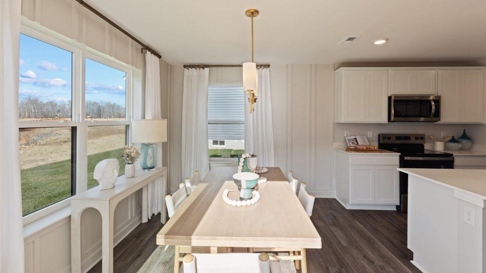 kitchen table with natural light