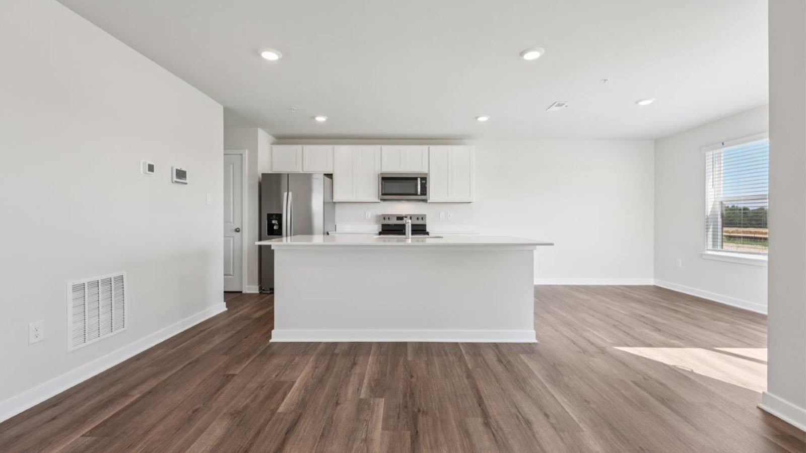 kitchen with central island seating