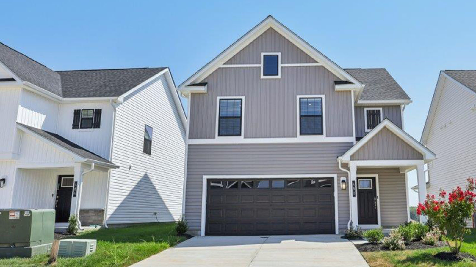 exterior with two car garage