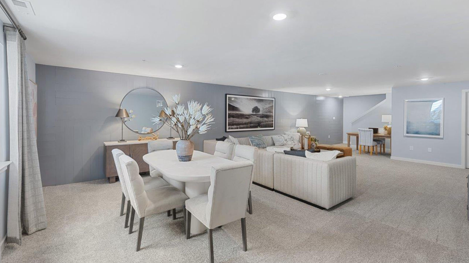 finished basement rec room