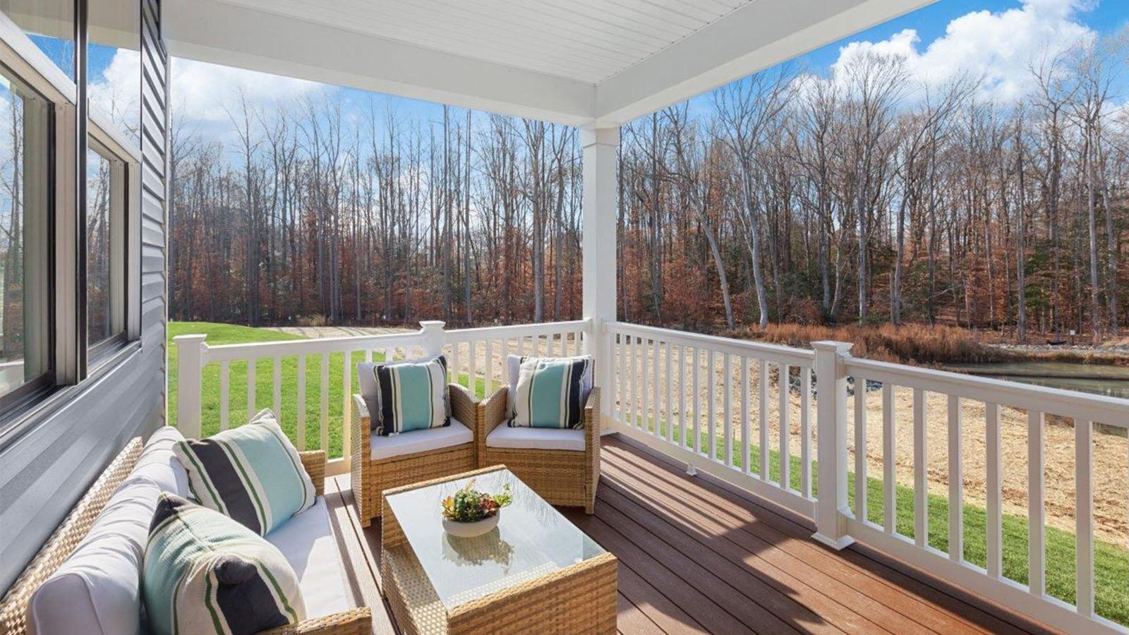 back porch with seating