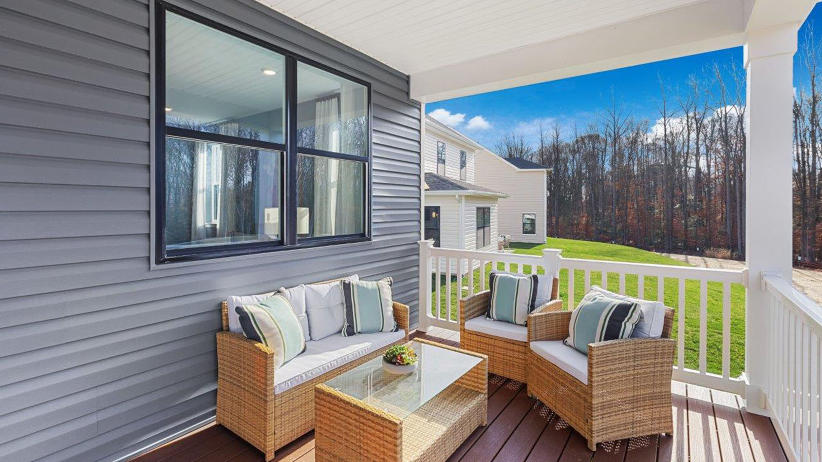 back porch with seating