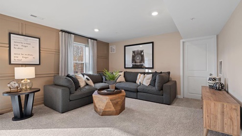 finished basement rec room
