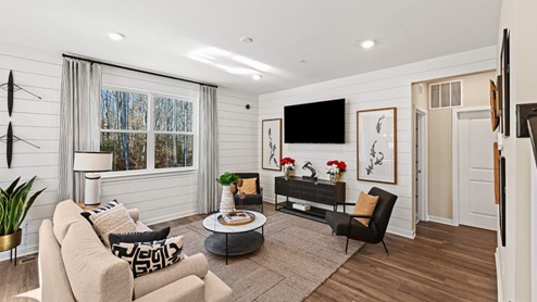 open concept family room