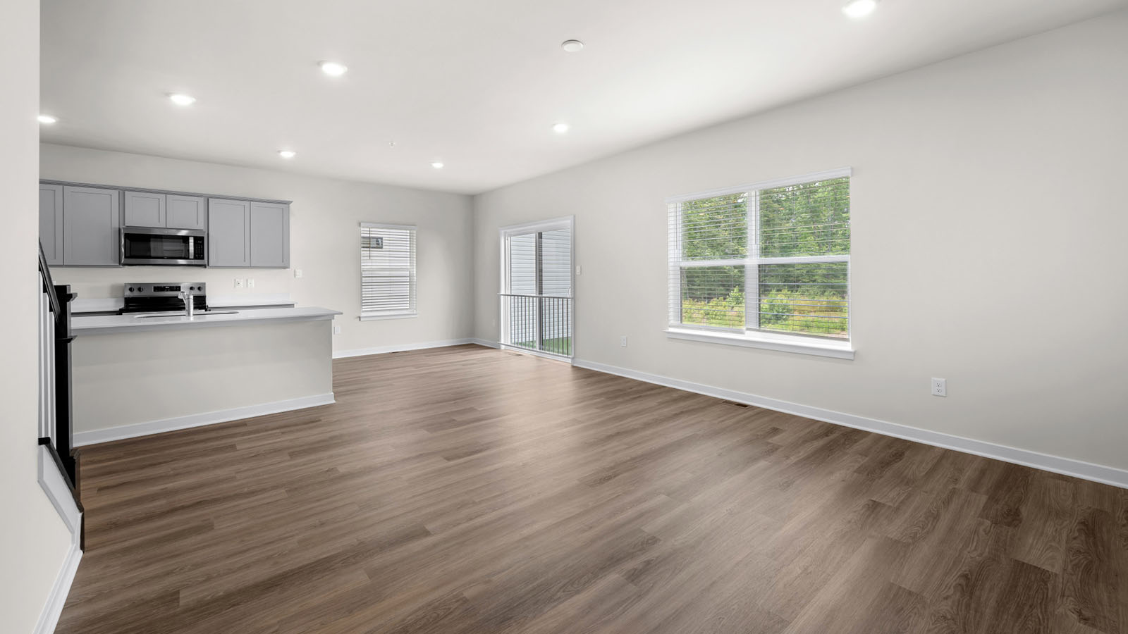 living room with natural light