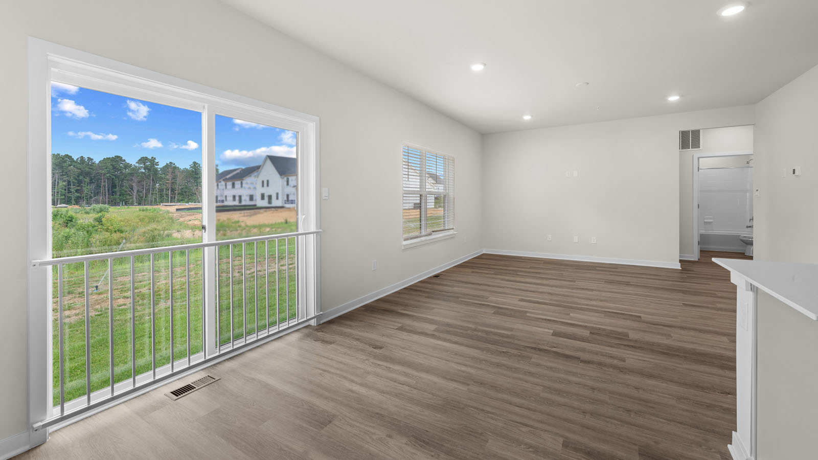 dining table location with sliding back door