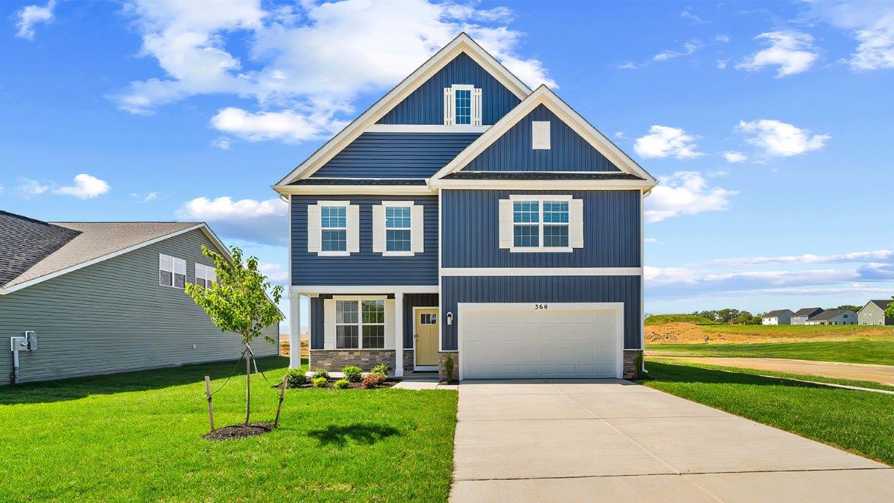 colonial home with 2 car garage