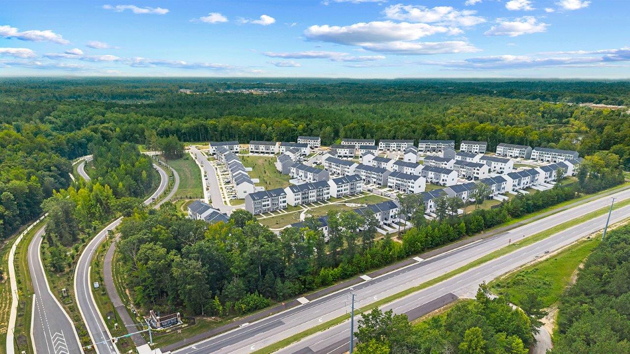 aerial view of community