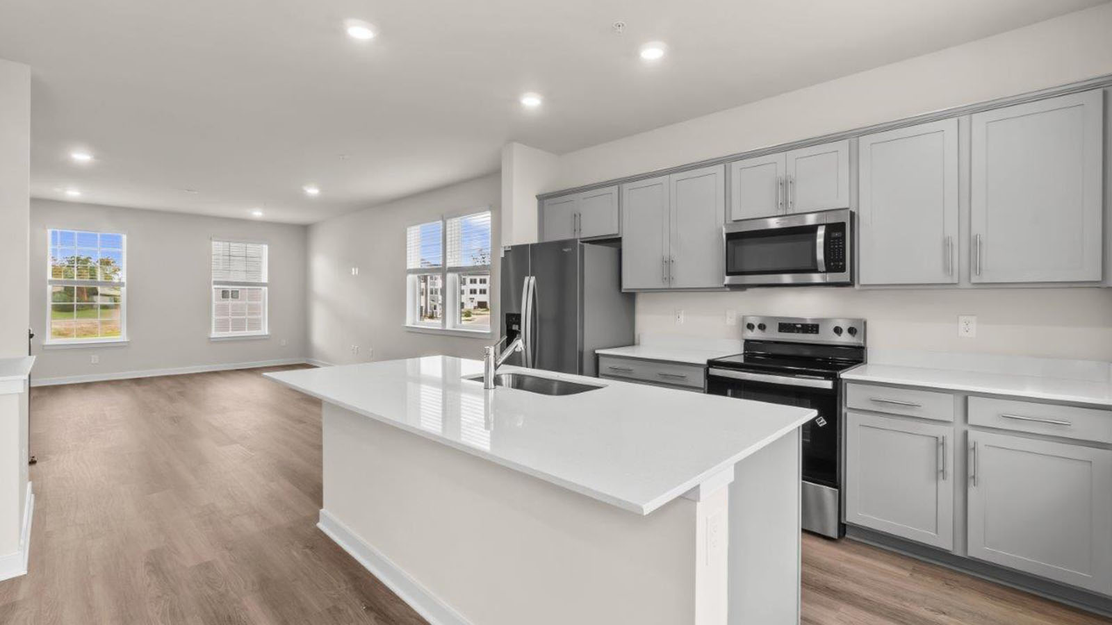 grey shaker kitchen cabinets