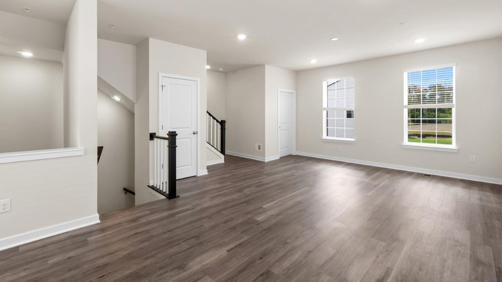open concept living room with natural light