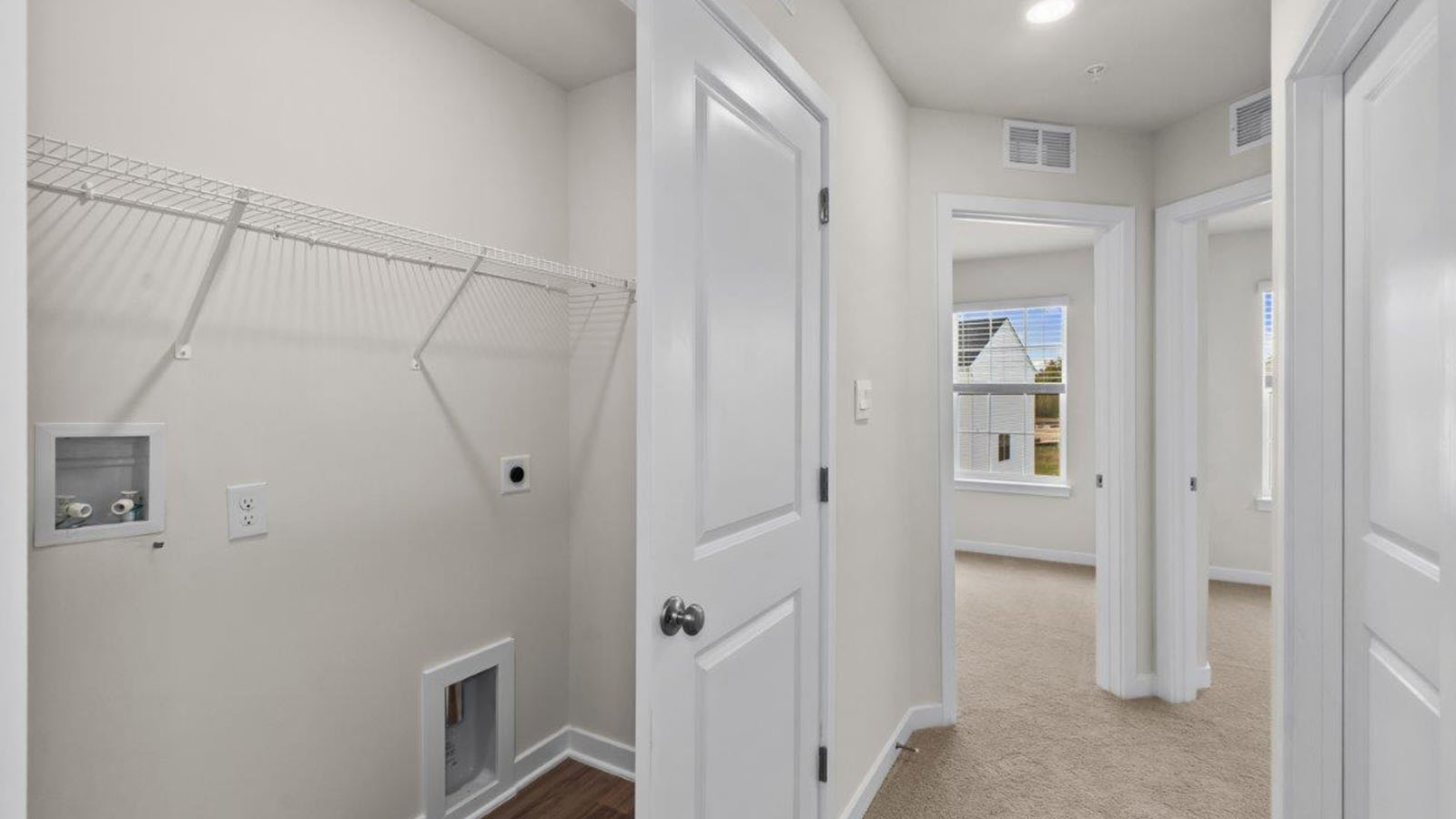 upstairs hallway laundry