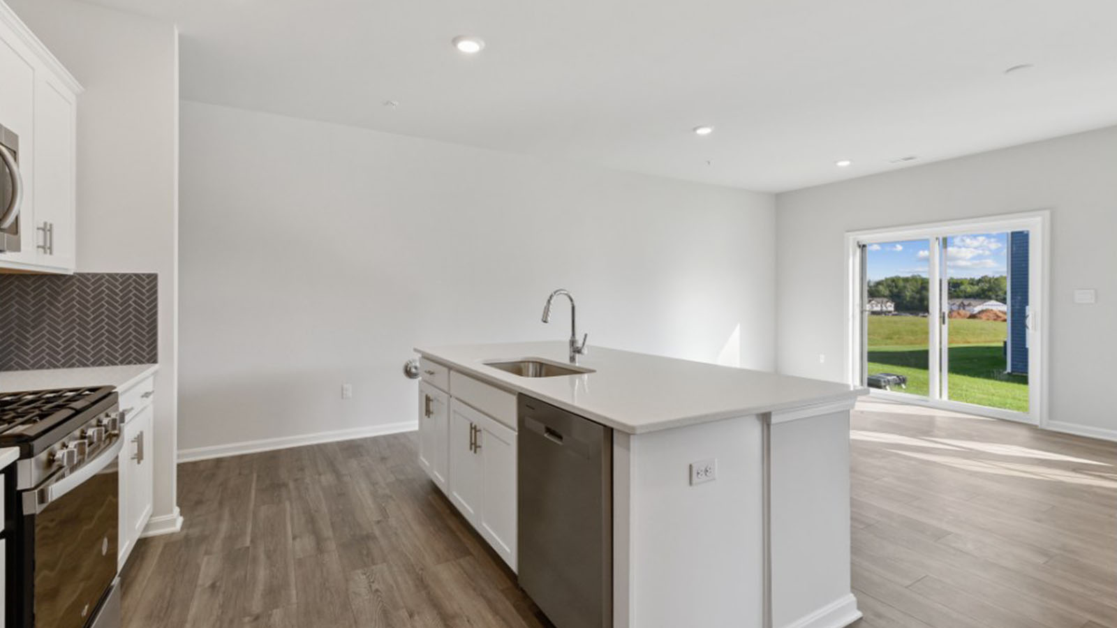 kitchen with seated island