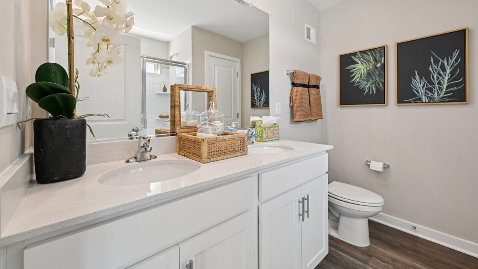 master bathroom with double sink