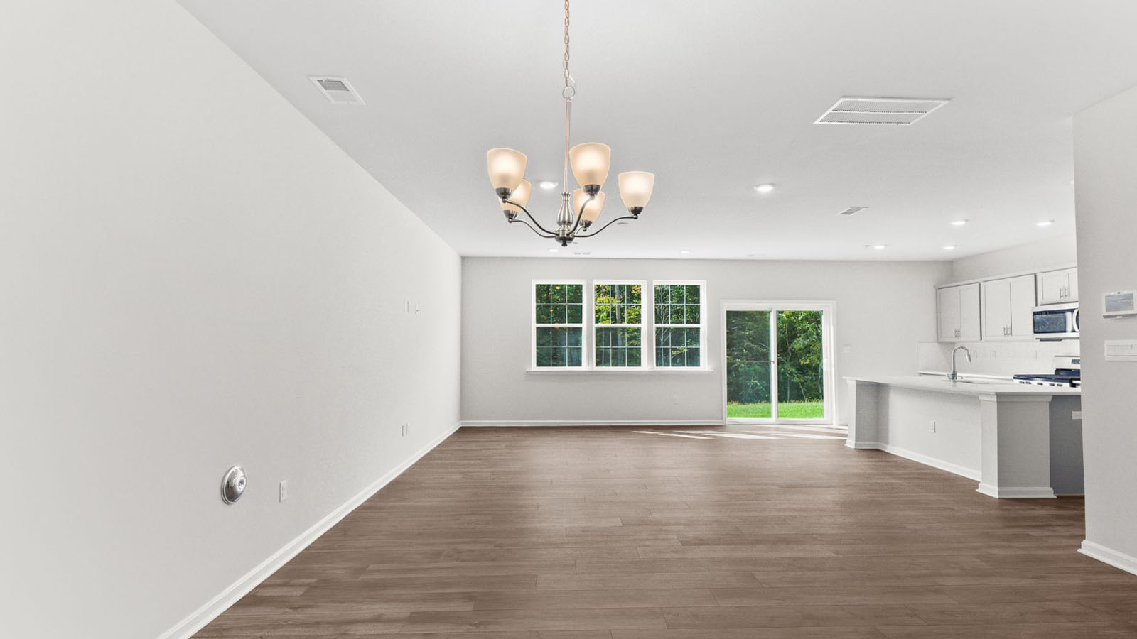 open concept living room and kitchen