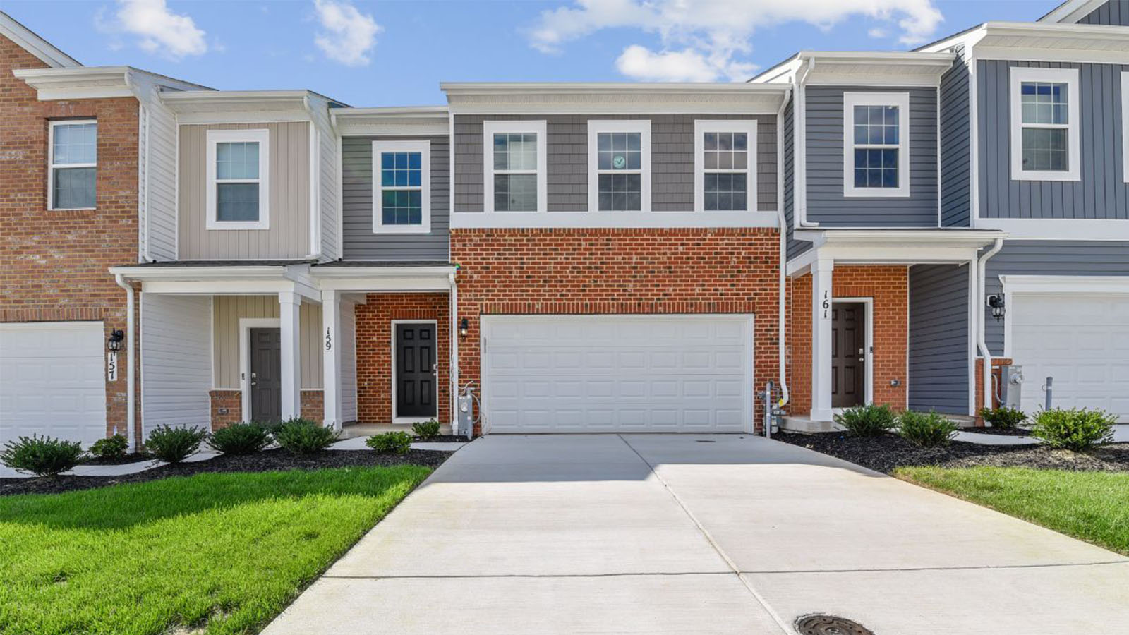 front exterior with two car garage