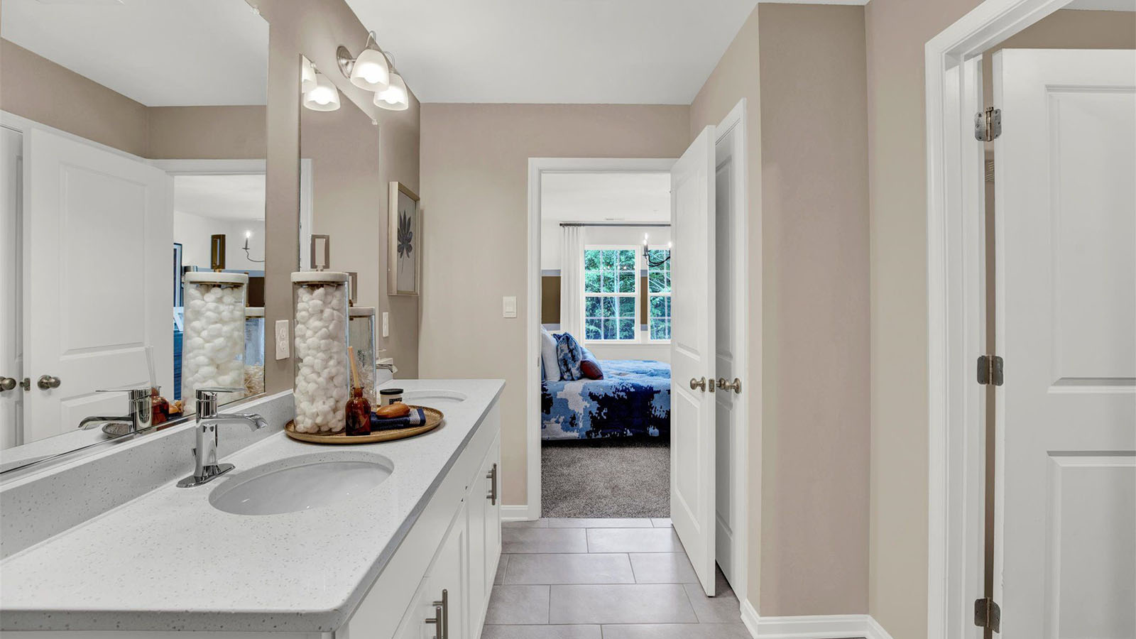 master bathroom dual vanities