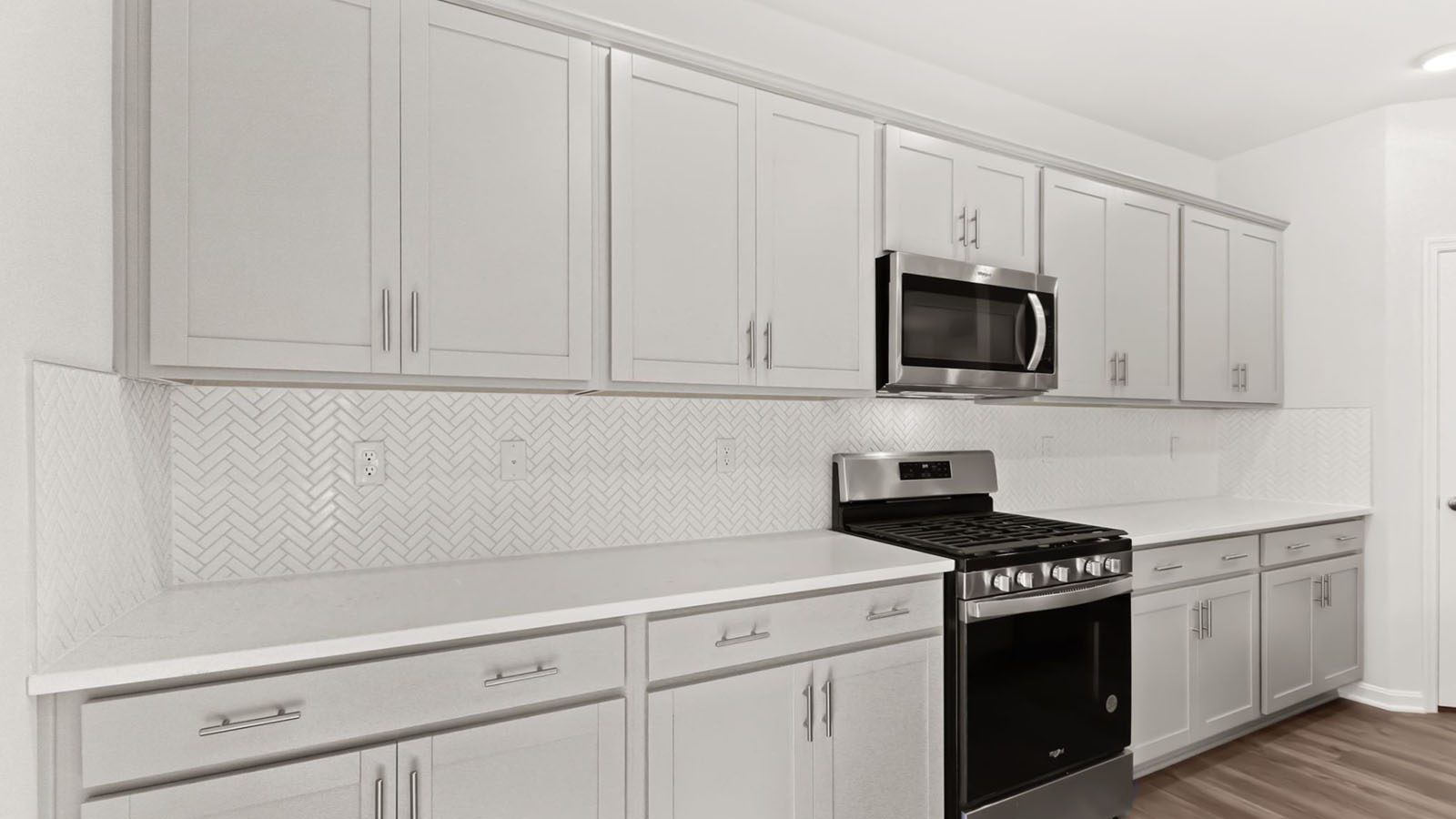 shaker style grey cabinets