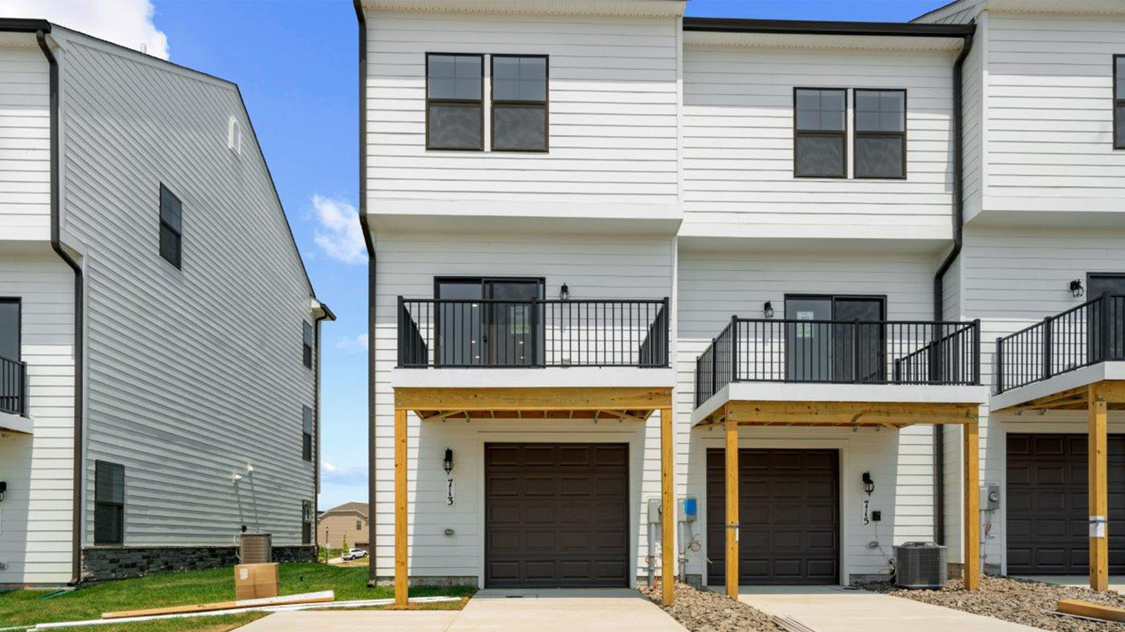 rear garage and deck