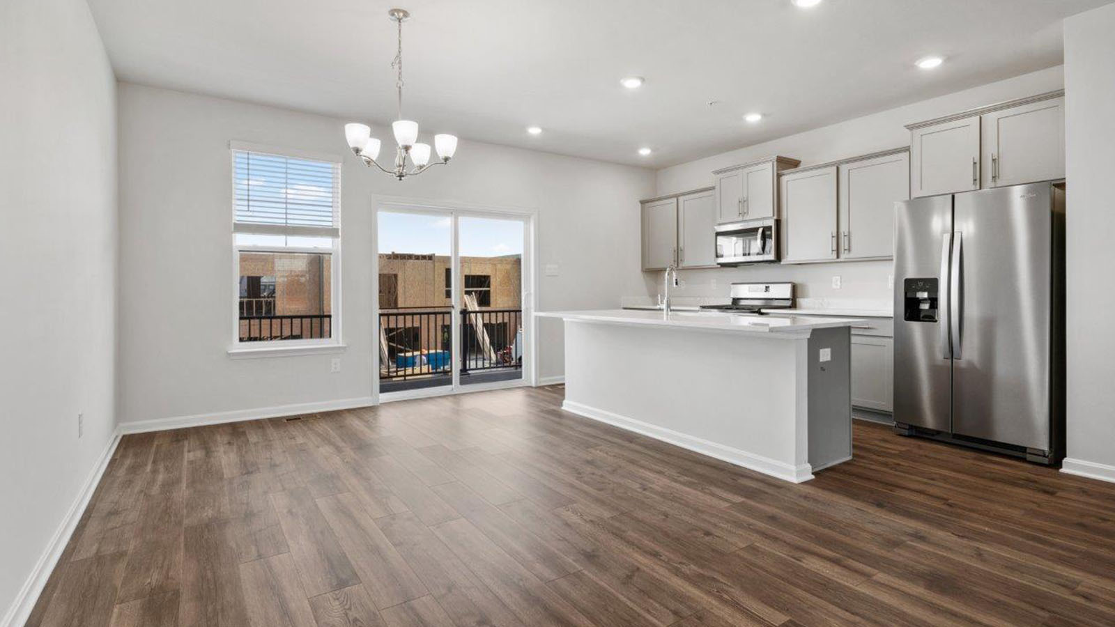 grey cabinets and quartz counters