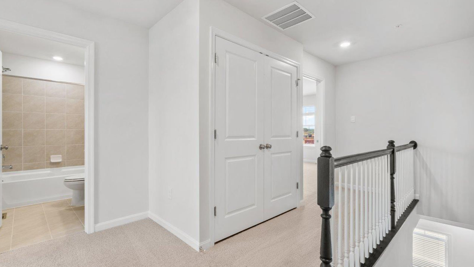 upstairs landing laundry closet