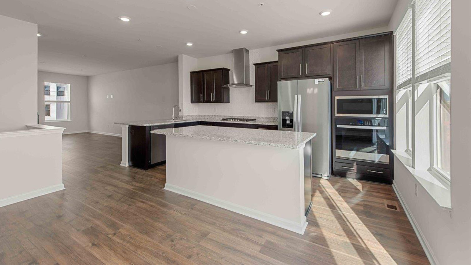 main level kitchen with central island