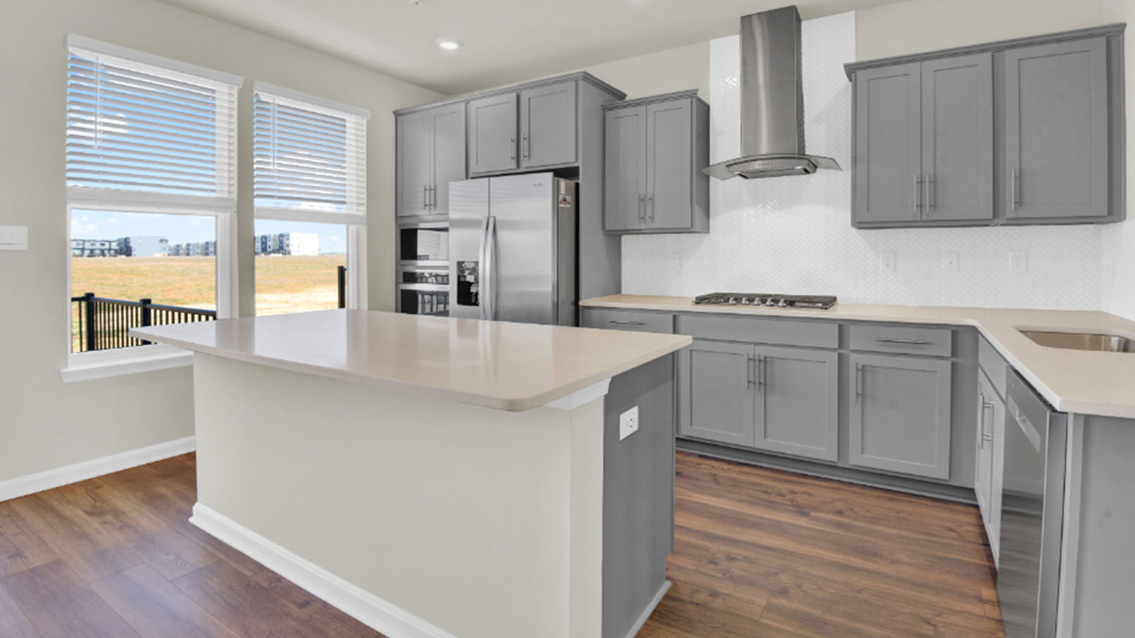 grey shaker kitchen cabinets