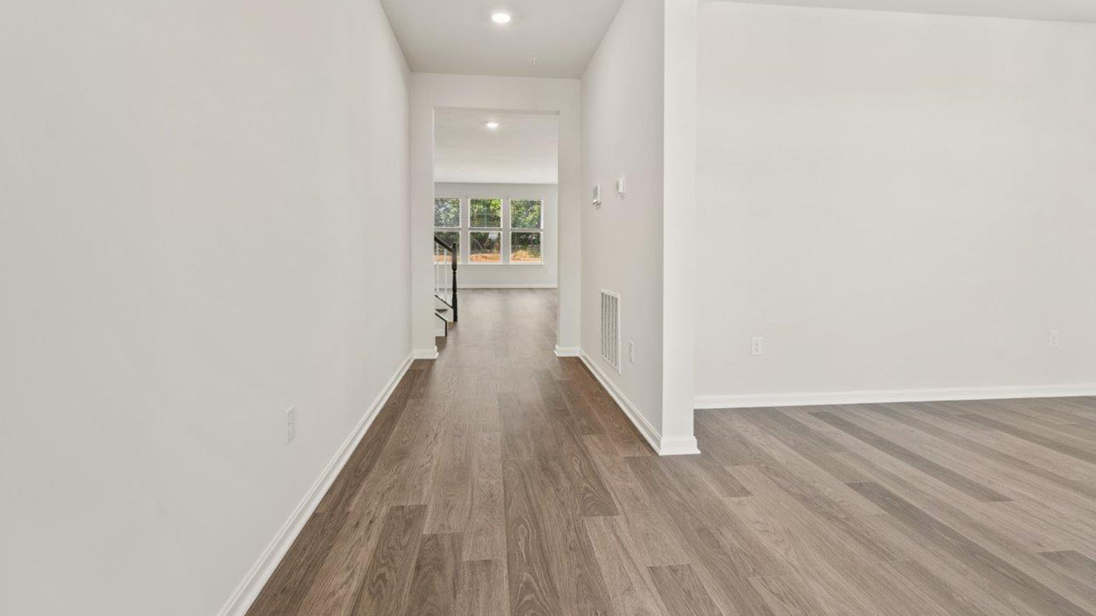 hallway to open space
