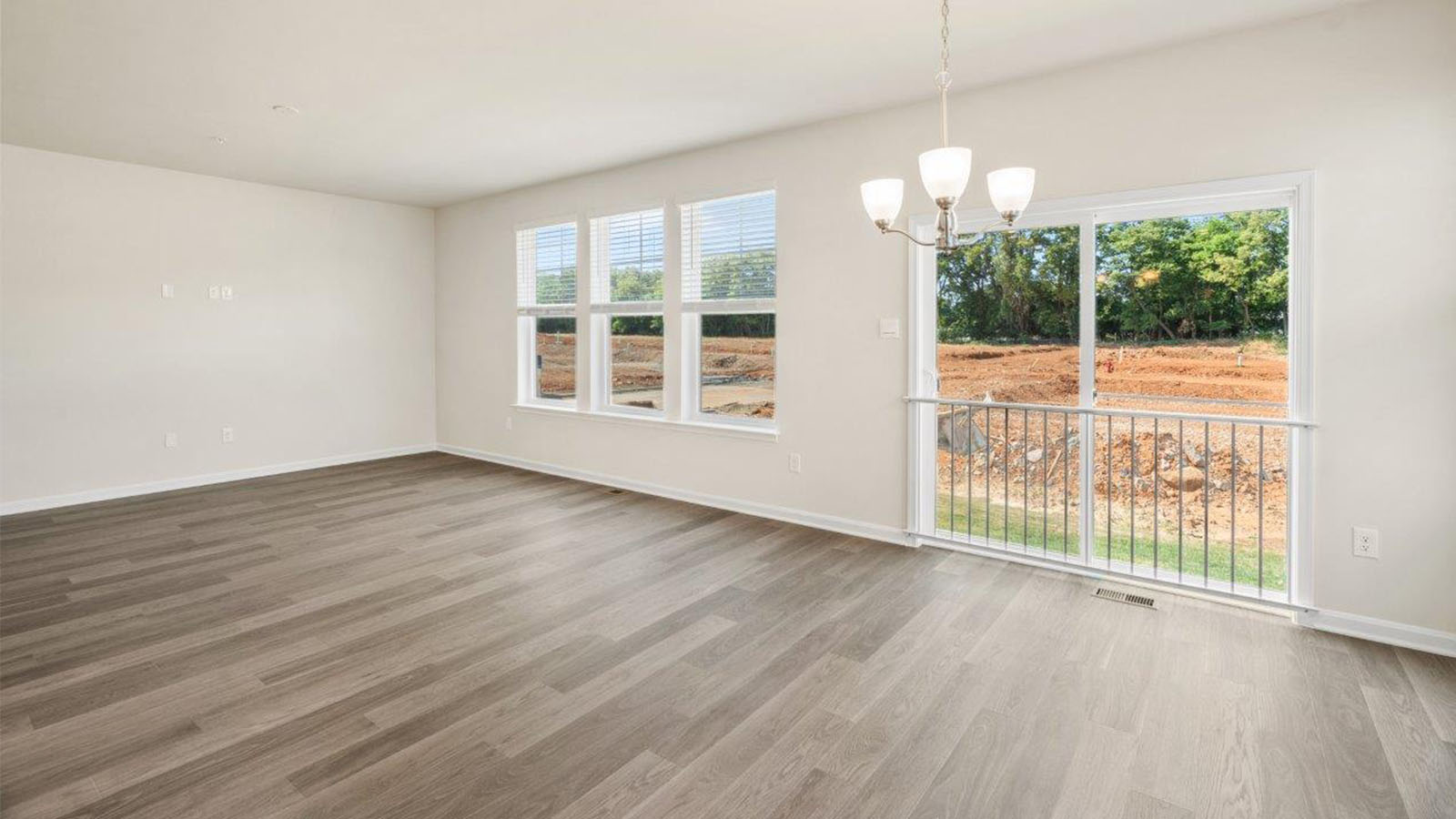 dining table leading to back door