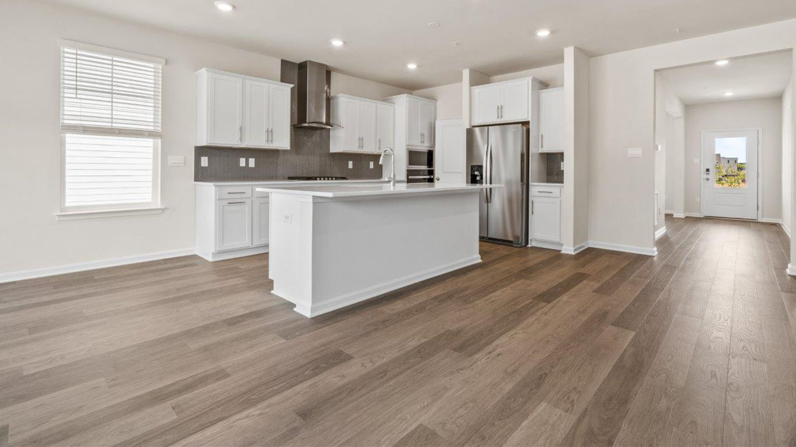 spacious kitchen with central island