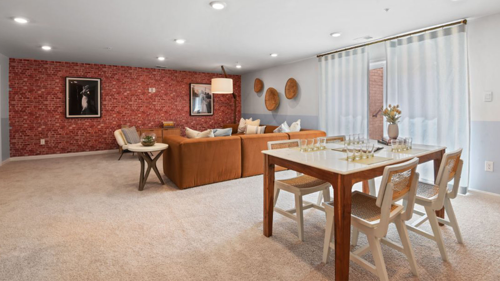 finished basement rec room