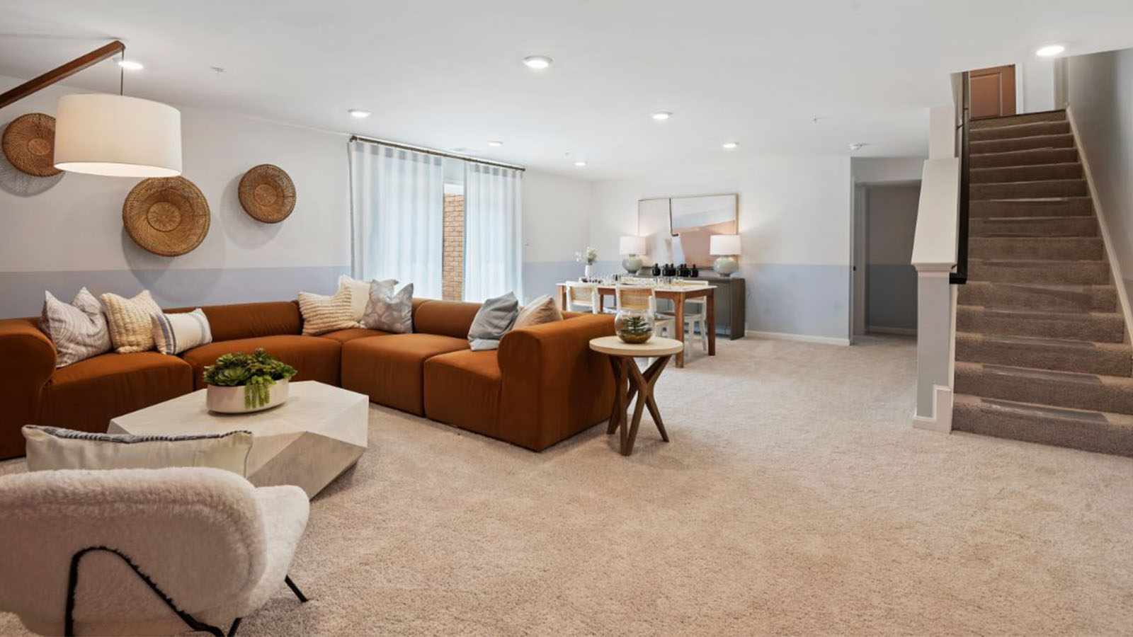 finished basement rec room