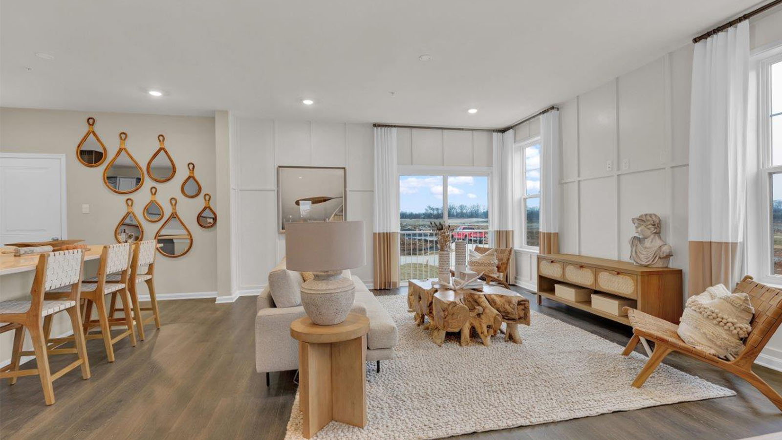 open concept living room